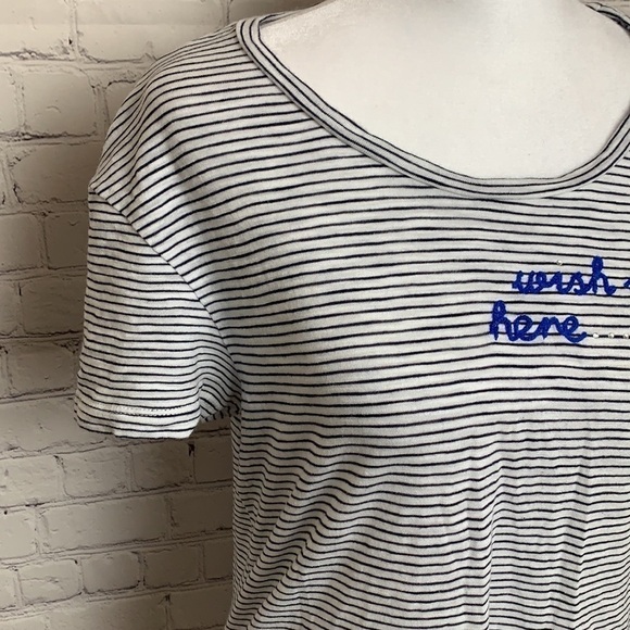 Express Striped "Wish You Were Here" Tee - Picture 3 of 12